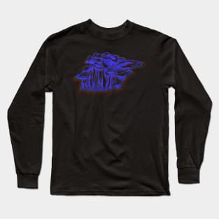 Blue Chrome Mushrooms Long Sleeve T-Shirt